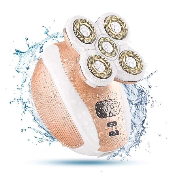 Women Waterproof Painless Hair Remover Electric Cordless Shaver Leg Hair Removal for Face Body Arm Underarms, USB Rechargeable Bikini Trimmer Razor Epilator
