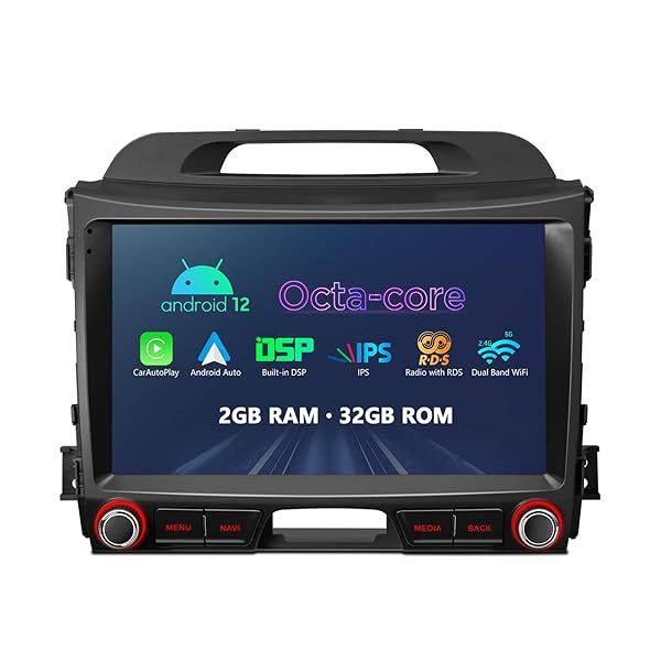 "XTRONS Car Stereo for Kia Sportage 2010-2015: Android 12, 9" Touch Screen, GPS, Bluetooth, CarPlay & 4G LTE"