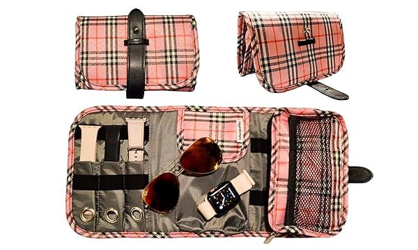 Xchangeables Travel Storage Bag for Apple Watch & Accessories - Organize Up to 16 Straps, Cables & More (Pink)
