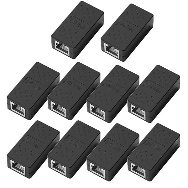 Y.D.F Ethernet Cable Extender - 10 Pack RJ45 Coupler Female to Female Connector for Fast Network Connection