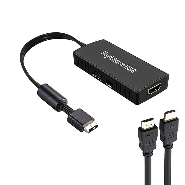 Y.D.F PS2 to HDMI Converter Adapter with 3ft Cable - Compatible with PS2, PS1 & PS3 for High-Quality Video Output