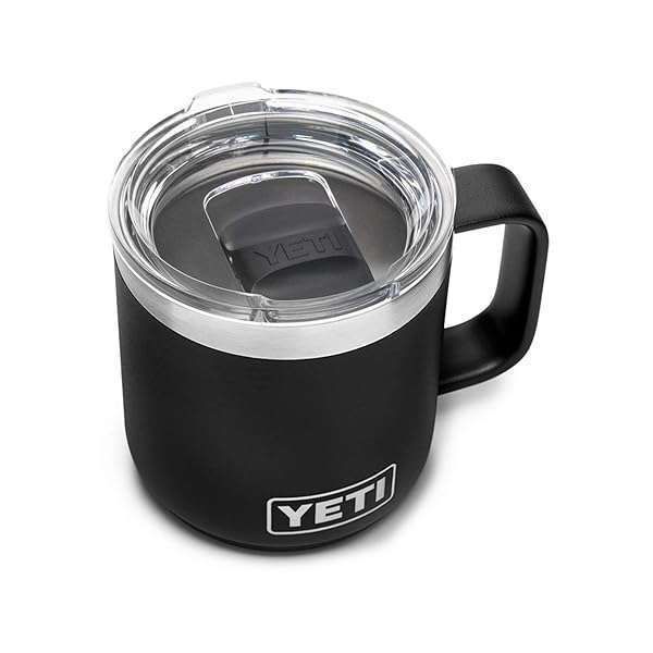 YETI Rambler 10 oz Stackable Mug: Vacuum Insulated Stainless Steel with MagSlider Lid - Black