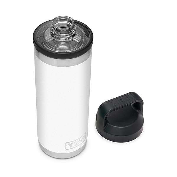 YETI Rambler 18 oz Bottle - Vacuum Insulated Stainless Steel with Chug Cap in White