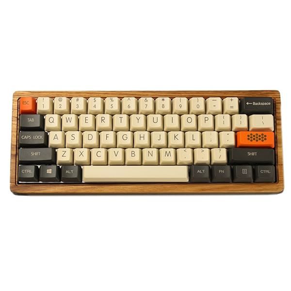 YMDK Carbon Top Print Keycaps - Thick PBT OEM Profile for MX Mechanical Keyboards (87, 104, 60 Keys) - Upgrade Your Setup!