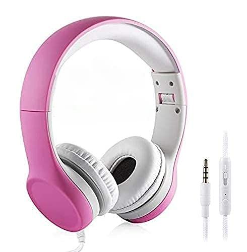 YUSONIC Kids Headphones with Sharing Function - Safe 85dB/93dB Volume for Toddlers, Perfect for School & Travel (Pink)