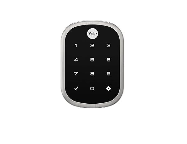 Yale LiftMaster Smart Lock with Touchscreen Deadbolt & myQ App - Key by Amazon In-Garage Delivery, Satin Nickel