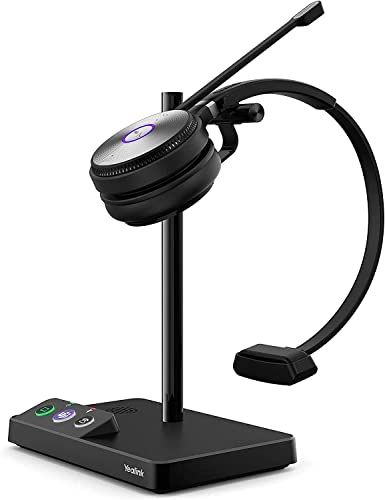 Yealink WH62 Wireless DECT Mono Headset: Teams Certified with Noise-Canceling Mic