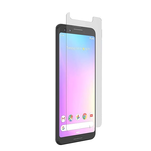 ZAGG InvisibleShield Glass+ VisionGuard: Eye Protection & Case-Friendly Screen Guard for Google Pixel 3