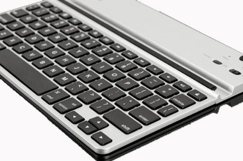 ZAGGkeys FOLZKSLV97 Solo Silver Keyboard for Bluetooth Tablets & Phones - Sleek & Functional