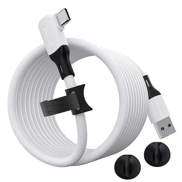 ZOOAUX 16FT Link Cable for Meta/Oculus Quest 2 - Fast Charging & Data Transfer USB C 3.2 for VR Gaming