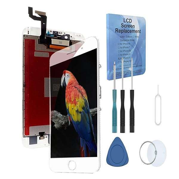 ZTR iPhone 6S Replacement Digitizer Touch Screen LCD Assembly - White, 7 Tools Included