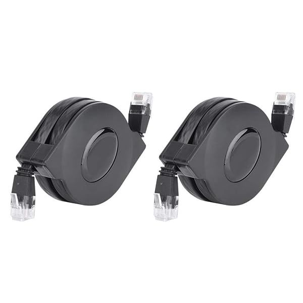 Zerone CAT 6 Ethernet Cable 2M - Ultra Flat, Adjustable, Shielded RJ45 LAN Network Cable (2 Pack) for Fast Internet Connection