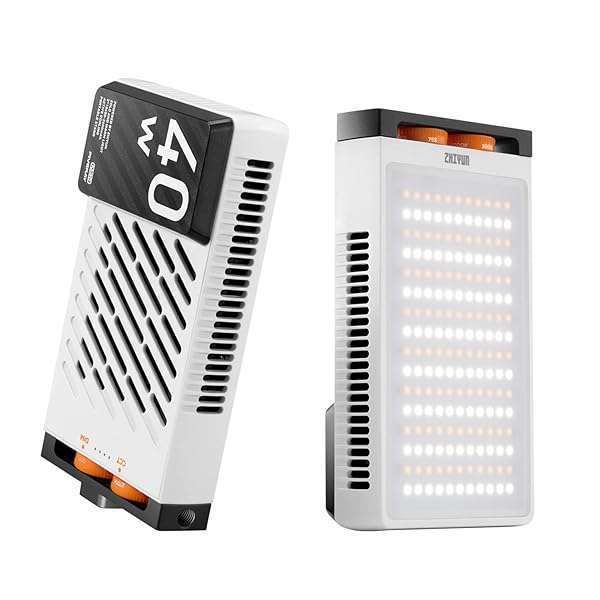 Zhiyun M40 LED Video Light: 40W Bi-Color Panel for Photography | 14000 Lux, CRI 96+, Fast Charge