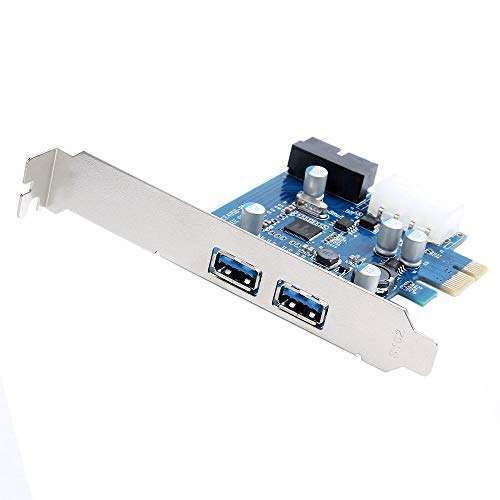 axGear USB 3.0 PCI-E Controller Card: 2 External Ports & Internal 19 Pin Connection for Fast Data Transfer