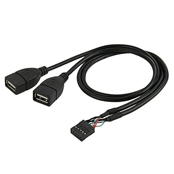 Chenyang USB 2.0 Front Panel Header Y Splitter Adapter - 9/10 Pin Male to 2 Female Extension Cable