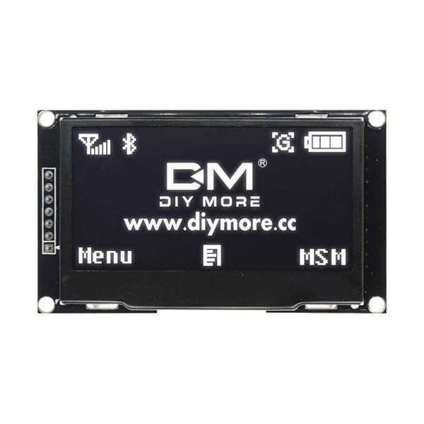 "DIYmore 2.42" OLED I2C Display Module SSD1309 for Arduino Projects - 128x64 Pixel Screen"