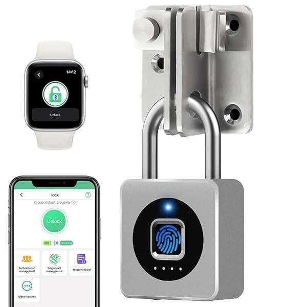 eLinkSmart Fingerprint Padlock: Keyless Waterproof Gym Locker Lock with Mobile App & Remote Unlock