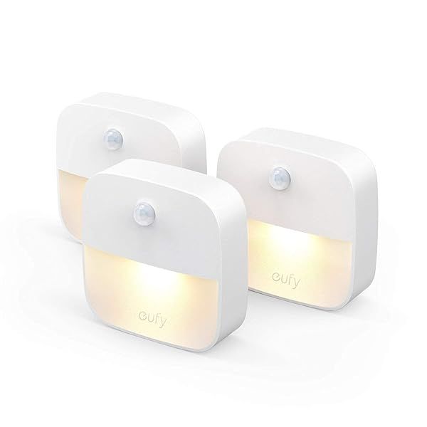 eufy by Anker Stick-On Night Light 3-Pack: Warm White LED, Motion Sensor for Bedroom, Bathroom & More