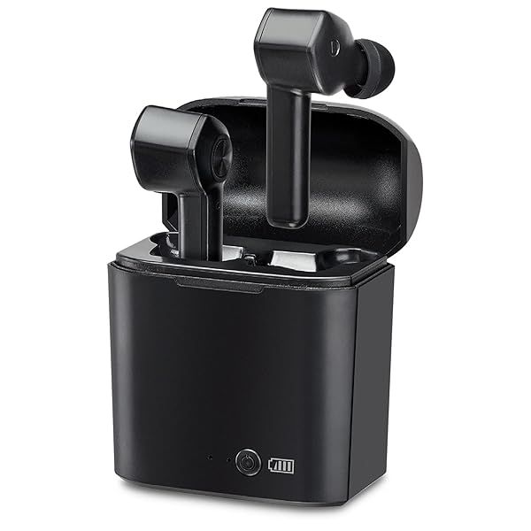 iLive Truly Wire-Free Bluetooth Earbuds, Sweatproof Design, Charging Case, Includes 3 Set of Ear Tips, Black (IAEBT300B)