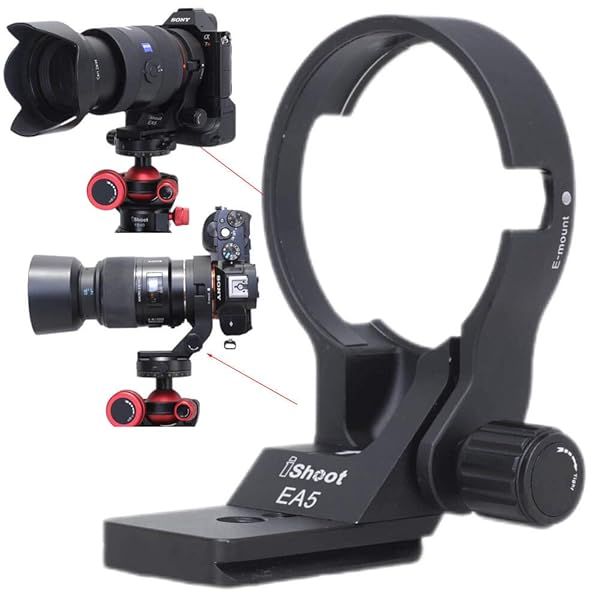 iShoot 66mm Lens Collar Tripod Mount for Sony LA-EA5 - Arca-Swiss Quick Release & Dovetail Support