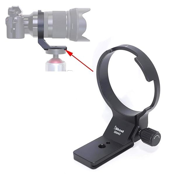 iShoot Lens Tripod Mount Ring for Sigma 40mm f/1.4 DG HSM - CNC Machined Aluminum, ARCA-SWISS Quick Release