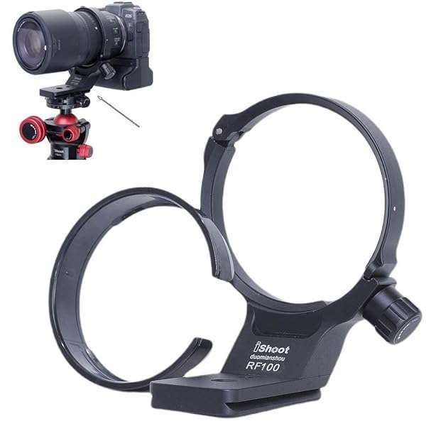 iShoot Metal Lens Collar for Canon RF 100mm f/2.8L Macro - Arca-Swiss Tripod Mount & Quick Release Plate