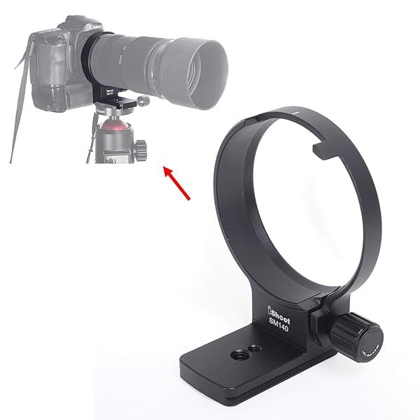 iShoot Tripod Mount Ring for Sigma 100-400mm Lens - ARCA Quick Release Plate Compatible with EF/F Mount