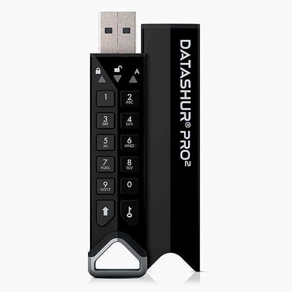 iStorage datAshur PRO2 32GB: Secure FIPS 140-2 Flash Drive | Password Protected & Water/Dust Resistant