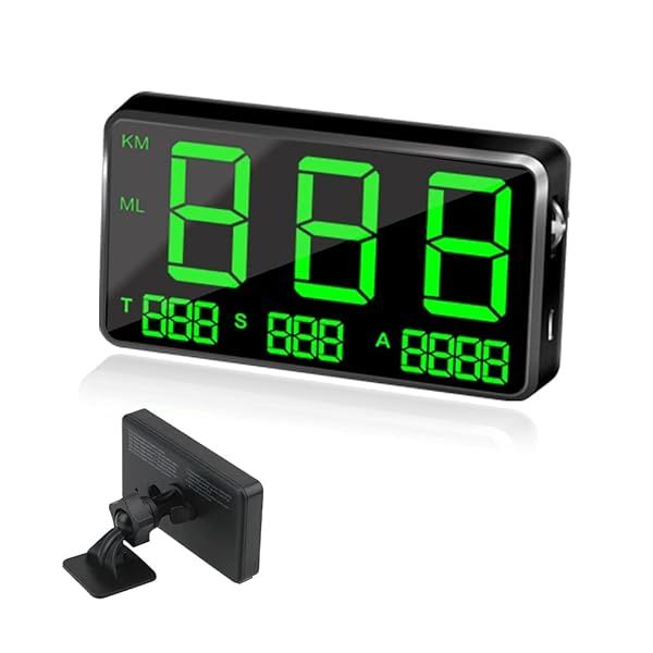 Kingneed HUD Universal GPS Head-Up Display: Speedometer, Odometer & Over Speed Alarm for All Vehicles
