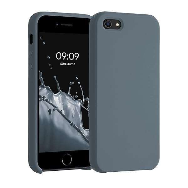 kwmobile TPU Silicone Case for iPhone SE (1st Gen), iPhone 5 & 5S - Dark Slate Soft Finish Phone Cover