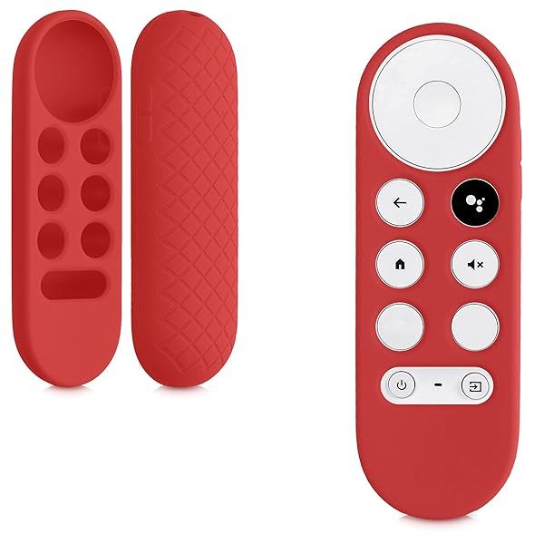 kwmobile Soft Silicone Case for Google Chromecast 2020/2022 - Red Remote Control Cover