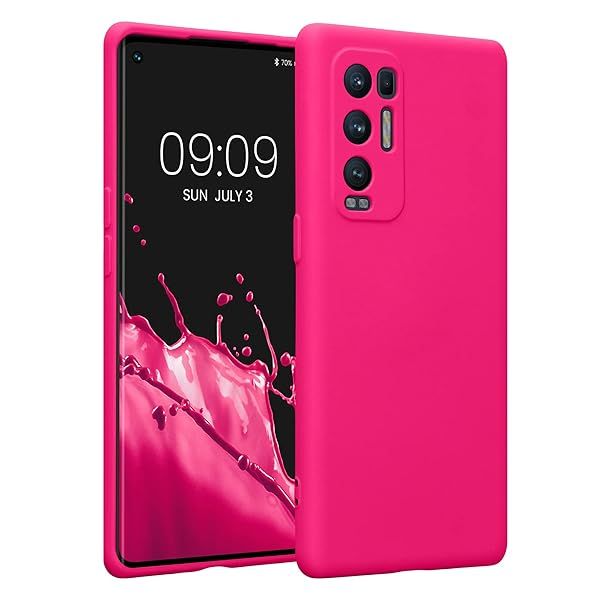 KWMobile Neon Pink TPU Case for Oppo Find X3 Neo - Slim, Protective Cover with Soft Matte Finish