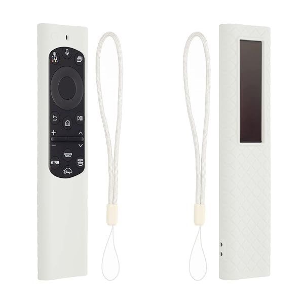 KWMobile Soft Silicone Case for Samsung Smart TV Remote TM2280e BN59-01385/01386/01391A - White Cover