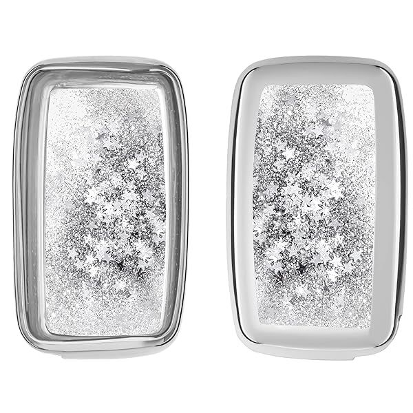 KWMobile Key Cover for Land Rover & Jaguar - Stylish Stars Snow Globe Design
