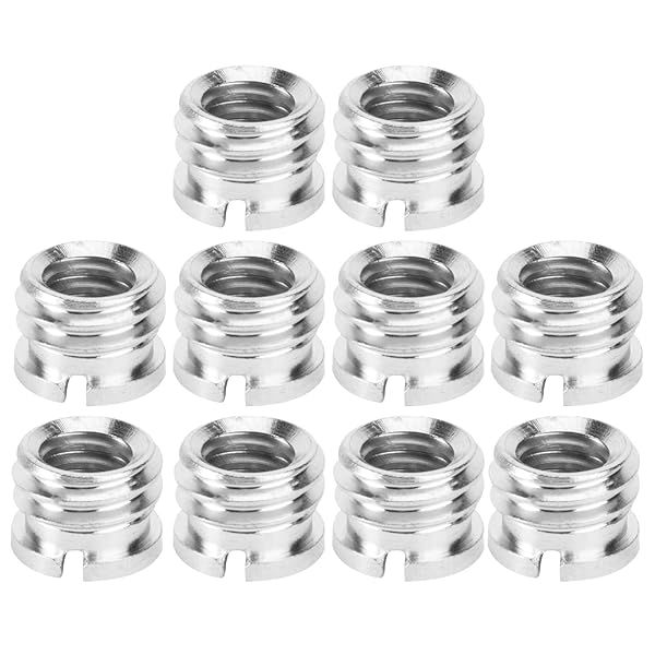 "LEDmomo 1/4" to 3/8" Camera Tripod Thread Adapter - 10PCS Screw Converter for Photography"