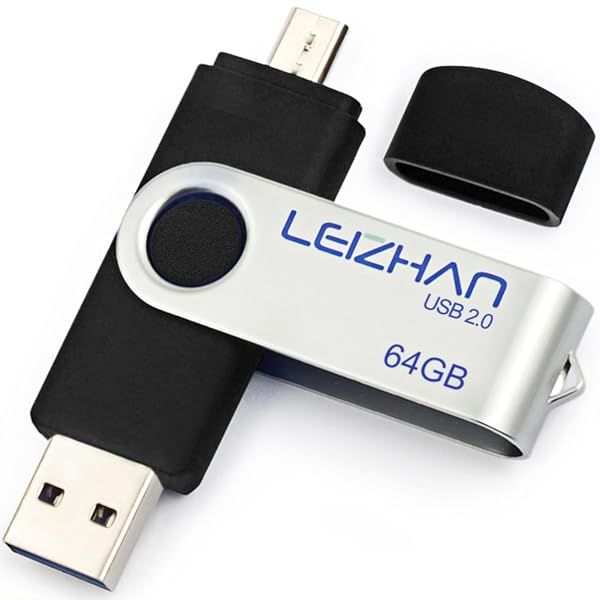 Leizhan 64GB USB Flash Drive for Samsung Galaxy S7/S6/S5/S4 - Fast USB 2.0 Micro Memory Storage