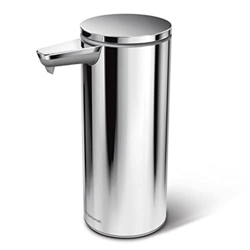 Simplehuman 9 oz Touch-Free Rechargeable Soap Dispenser - Polished Stainless Steel for Effortless Hygiene
