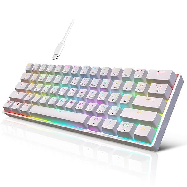 Buy Targeal 60% Mechanical Gaming Keyboard - Gateron Red Switch, RGB Backlit, Programmable for PC/Mac - Perfect for Gamers!