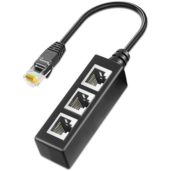 Ukiism RJ45 Ethernet Splitter 1 to 3: Gigabit Switch & Starlink Adapter for Cat5/6/7/8 Cables