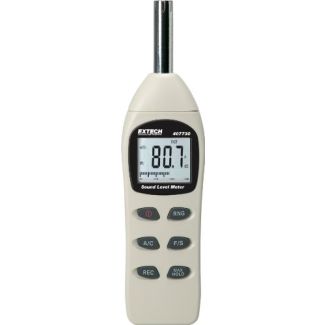 Extech 407730 Digital Sound Level Meter: Accurate 40-130dB Measurement in White