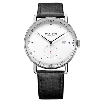 FEICE FM506 Men's Automatic Watch: Stylish Waterproof Minimalist Leather Band - Unisex Casual Dress Timepiece