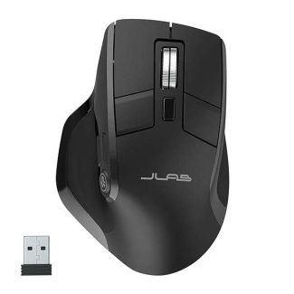 JLab Epic Wireless Mouse: Multi-Device Bluetooth & USB, OLED Display, Custom Profiles, Adjustable Tracking - 4 Pack