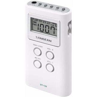 Buy Sangean DT-120 AM/FM Stereo Pocket Receiver - Compact, High-Quality Sound in White