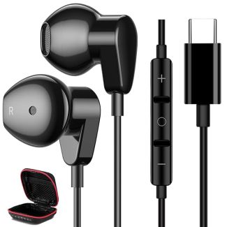 HiFi USB C Headphones with Mic for iPhone 16, Samsung S24 Ultra & Google Pixel 9 Pro - Premium Sound & Compatibility