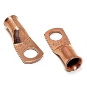 "10 Pcs WNI 2 Gauge x 3/8" Pure Copper Battery Cable Lug Connectors - Durable Ring Terminals"