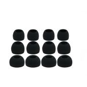 12 Black Silicone Replacement Earbuds for Sony Earphones: Compatible with CX1, EX Series, XB Series & More