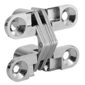 180 Degree Hidden Hinges, Zinc Alloy Invisible Concealed Cross Door Hinge Easy Installation Furniture Cabinet Kit (XS)