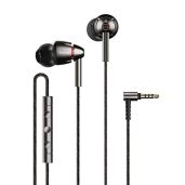 1MORE Quad Driver In-Ear Earphones: Hi-Res Sound, Warm Bass & Mic for Smartphones/PC/Tablets - Silver/Gray