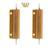 2-Pack 100W 30 Ohm High Power Aluminum Wirewound Resistors with Screws - Durable & Efficient