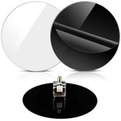 12-Inch Reflective Display Risers for Professional Product Photography - Black & White Backgrounds